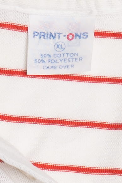 Vintage "Tangier Island Virginia" Crab Red Thin Striped Polo Shirt