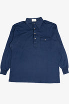 Vintage Navy Long Sleeve Cross Creek Polo Shirt