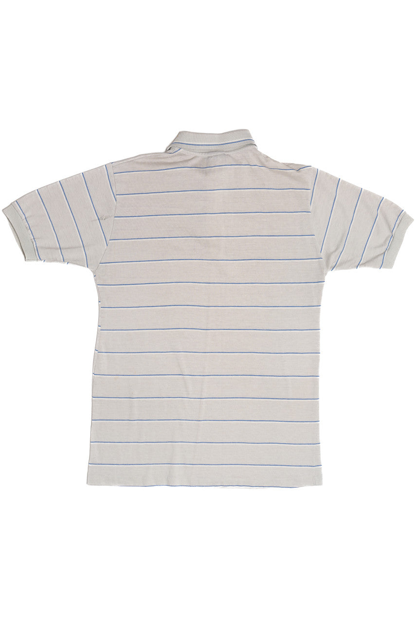 Vintage Gray & Blue Le Tigre Polo Shirt