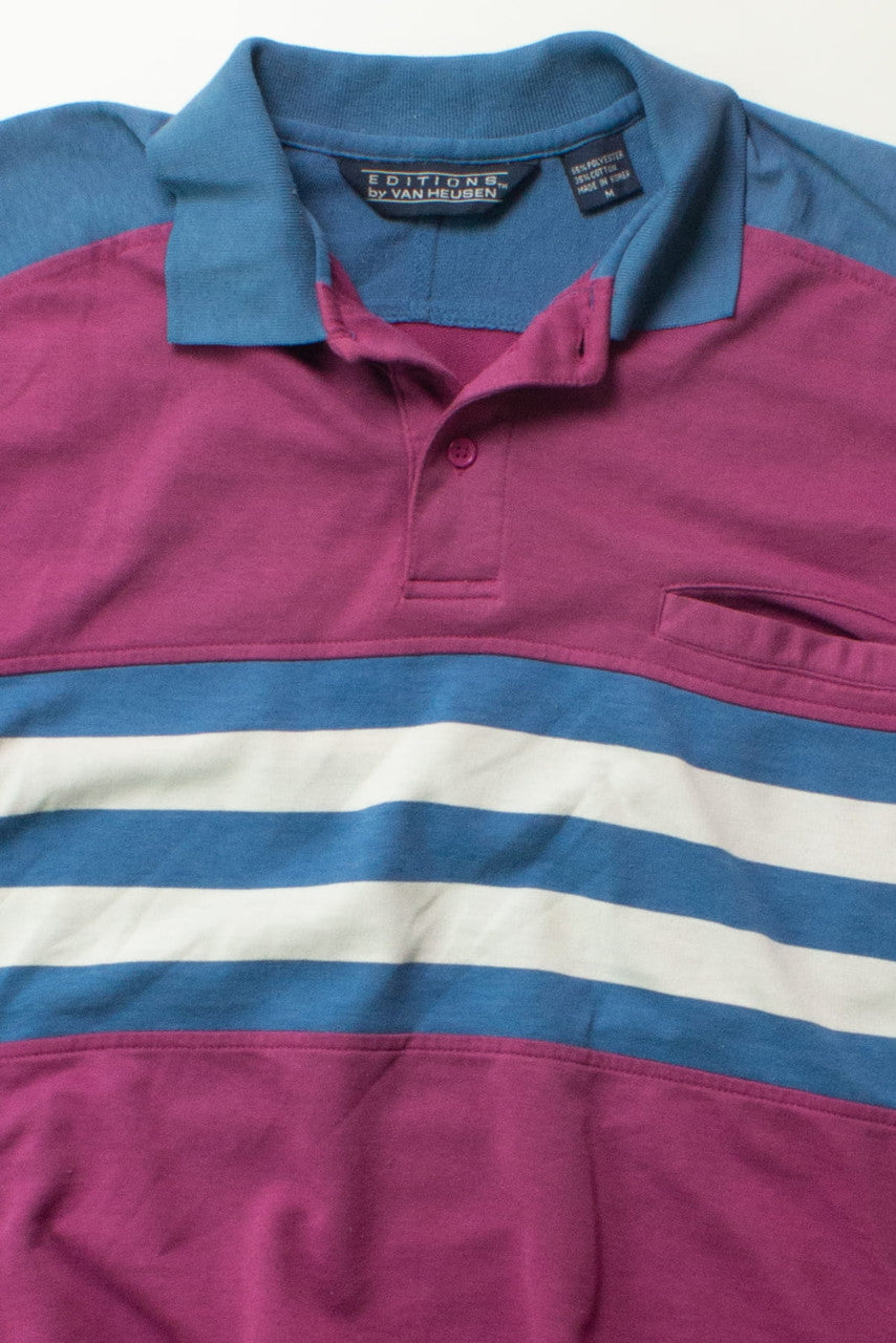 Vintage Striped Van Heusen Polo Shirt (1990s)
