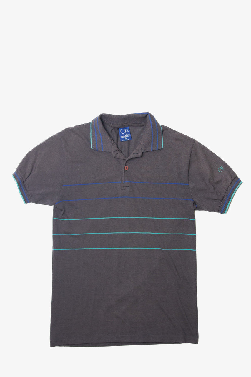 Vintage Striped Ocean Pacific Polo Shirt