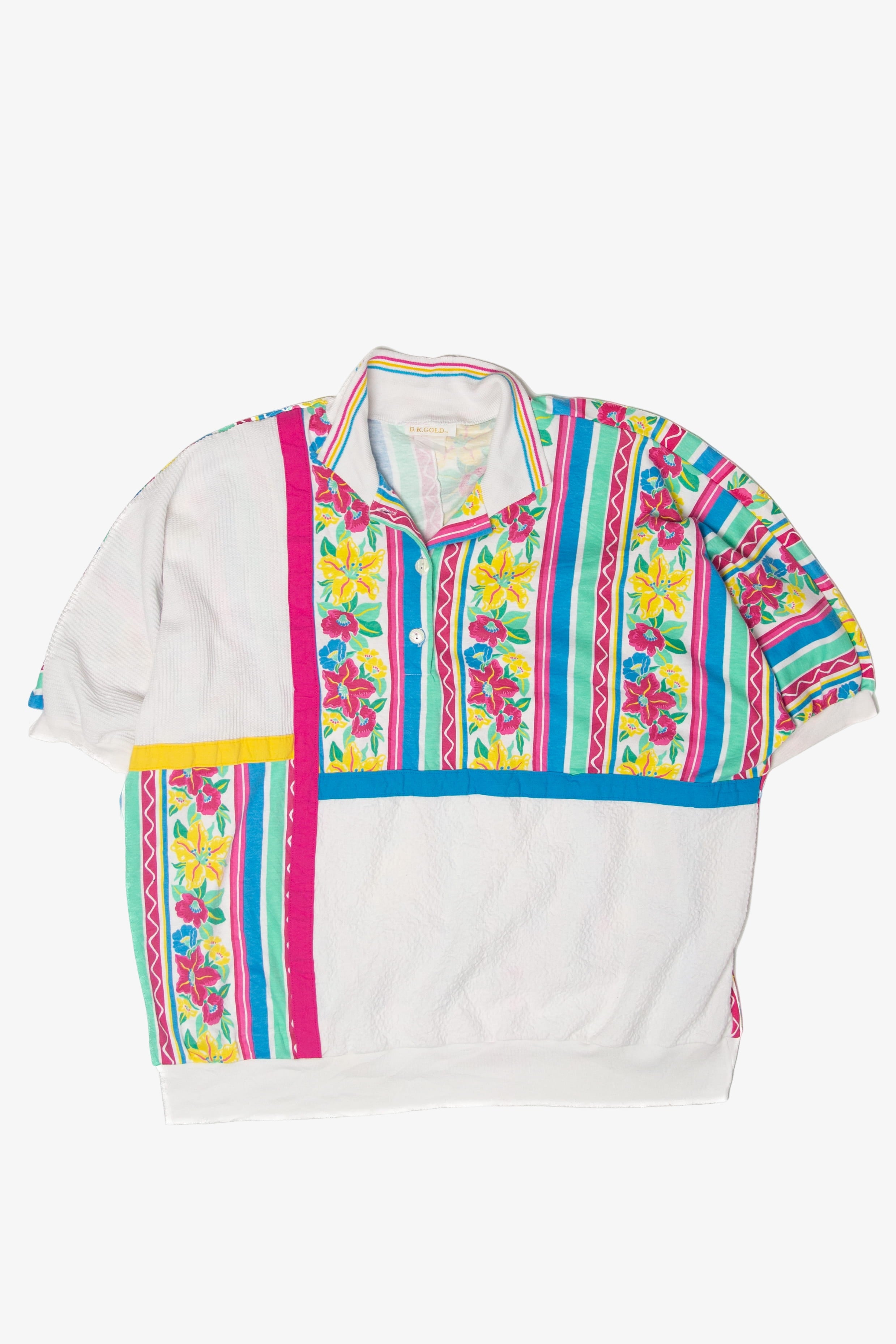 Vintage D.K Gold Floral Polo Shirt (1990s)