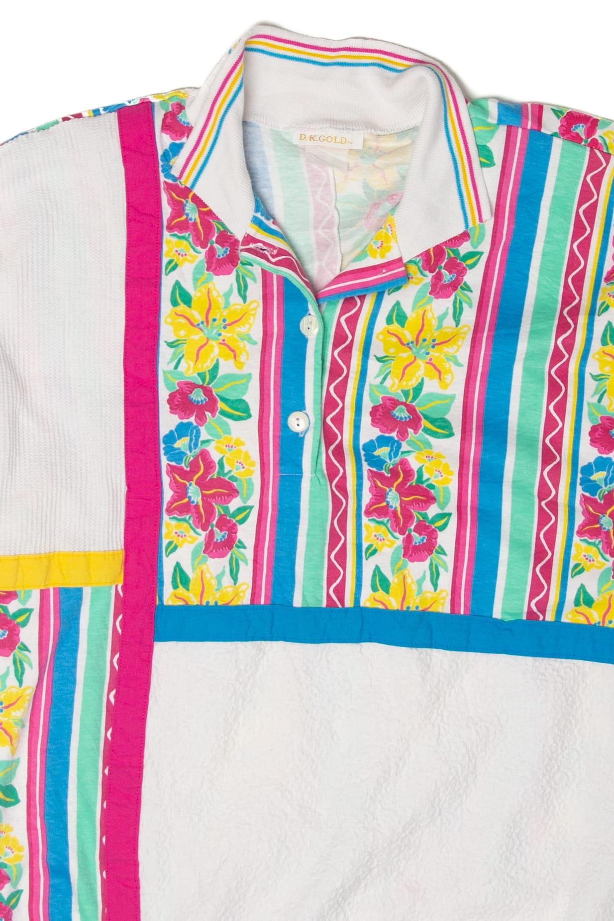 Vintage D.K Gold Floral Polo Shirt (1990s)