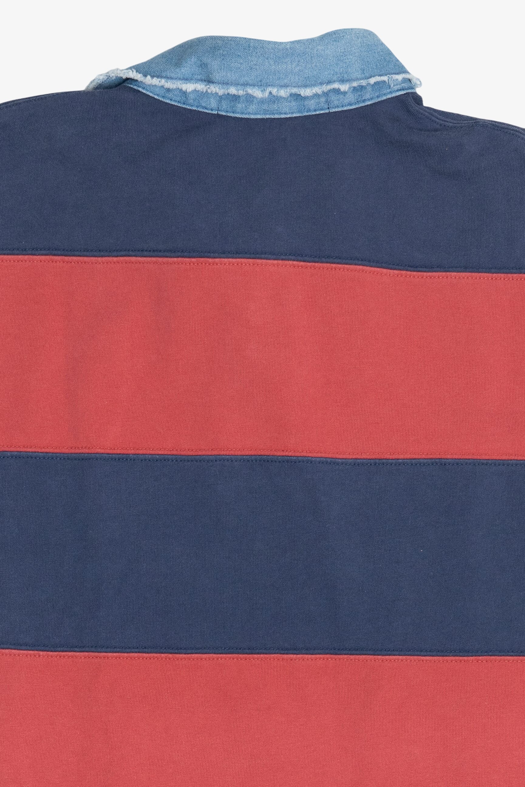 Vintage Polo By Ralph Lauren Denim Collar Striped Polo (2000s)