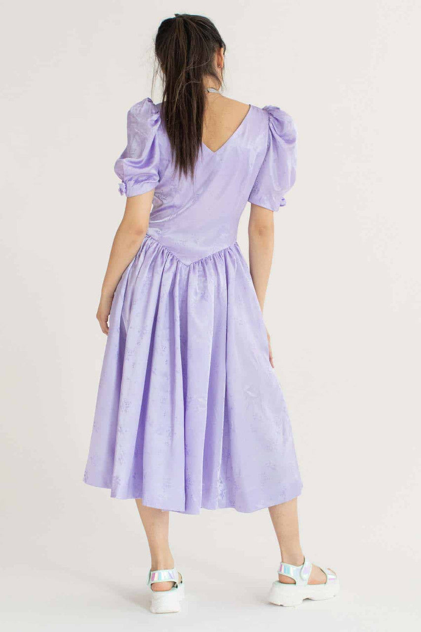 vintage purple prom dress Vintage Purple Poof Sleeve Prom Dress – Ragstock