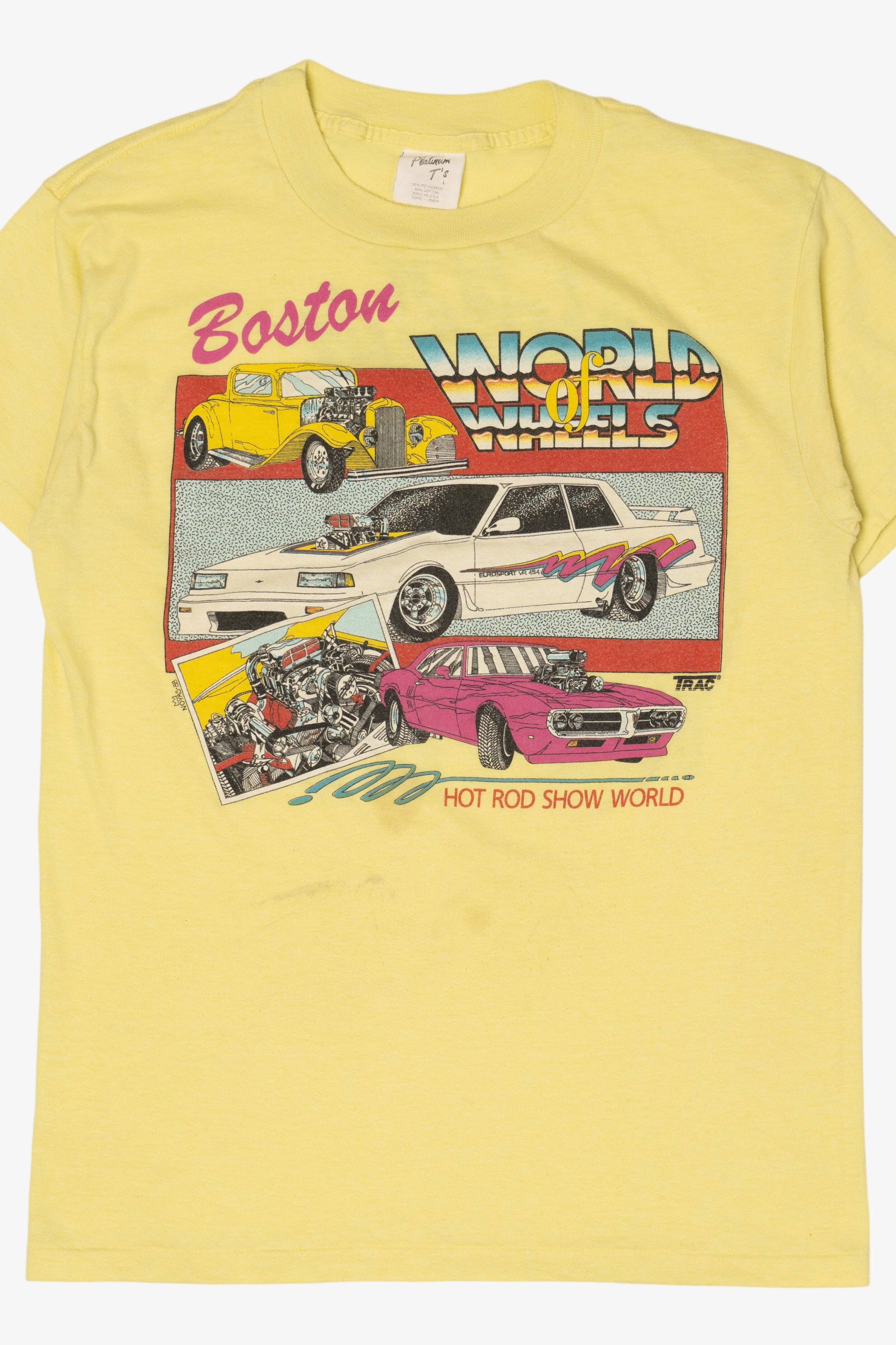 Vintage Boston World Of Wheels Hot Rod Show T-Shirt (1980s)
