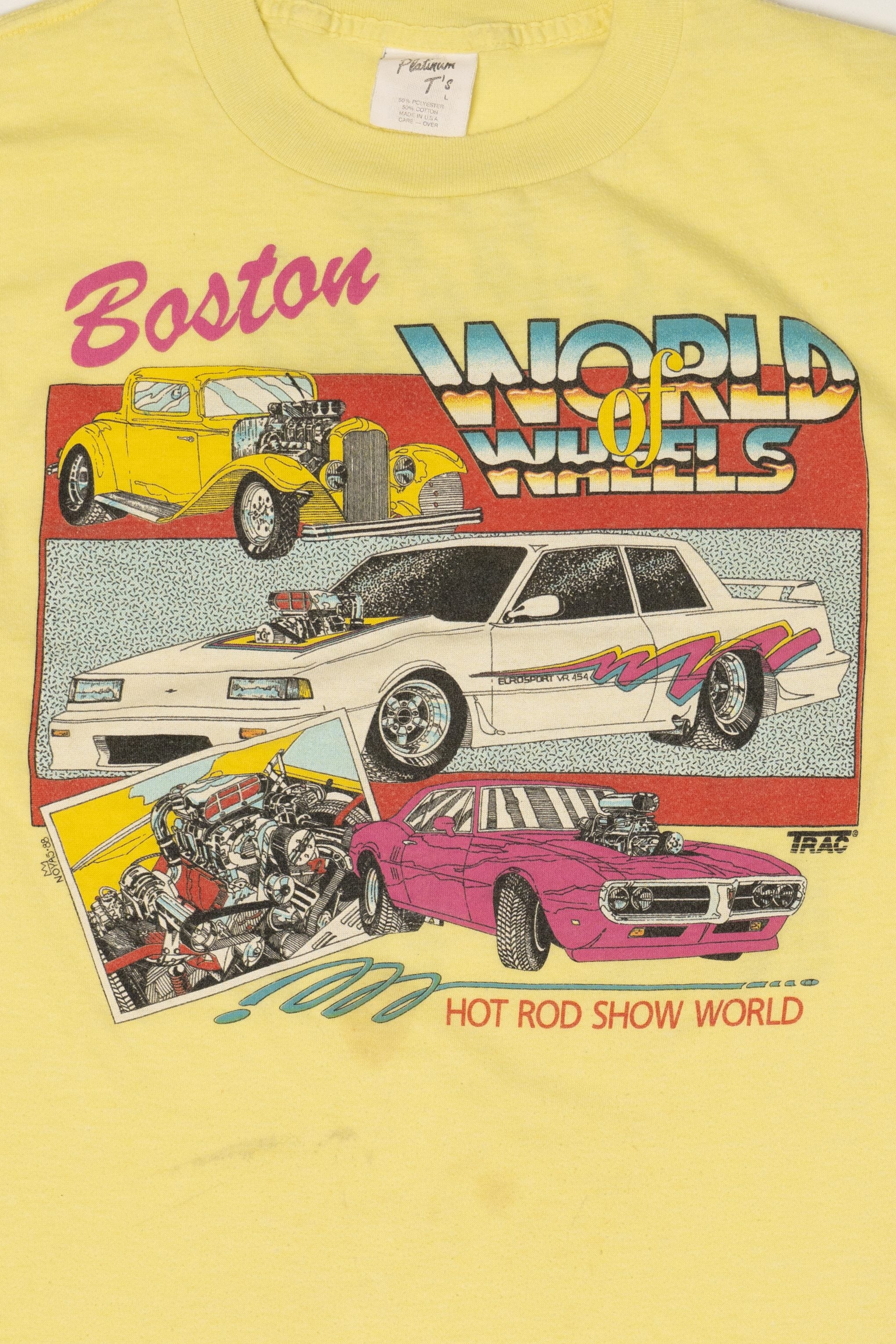 Vintage Boston World Of Wheels Hot Rod Show T-Shirt (1980s)