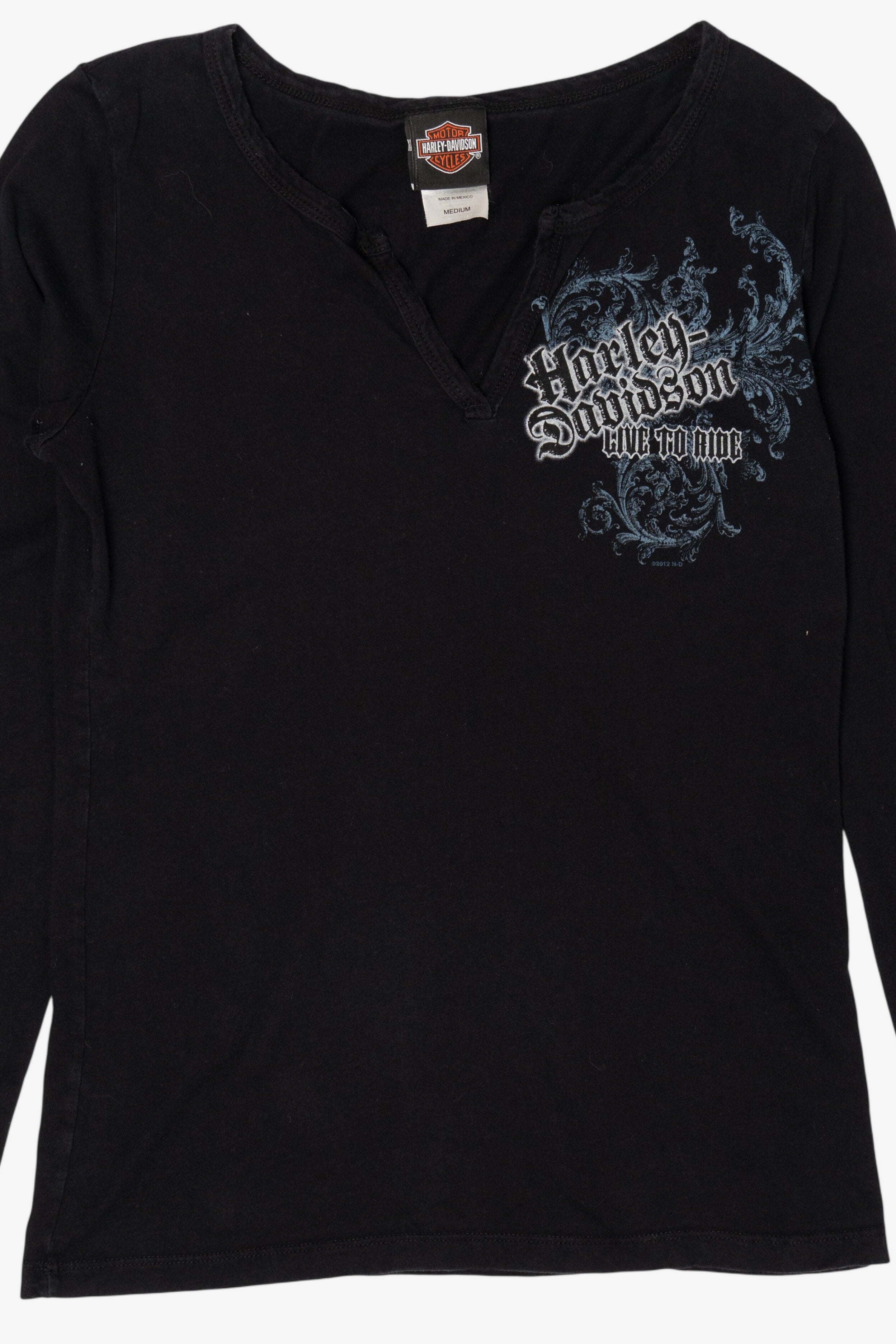 Black Harley Davidson Racine Wisconsin Long Sleeve T-Shirt (2010s)