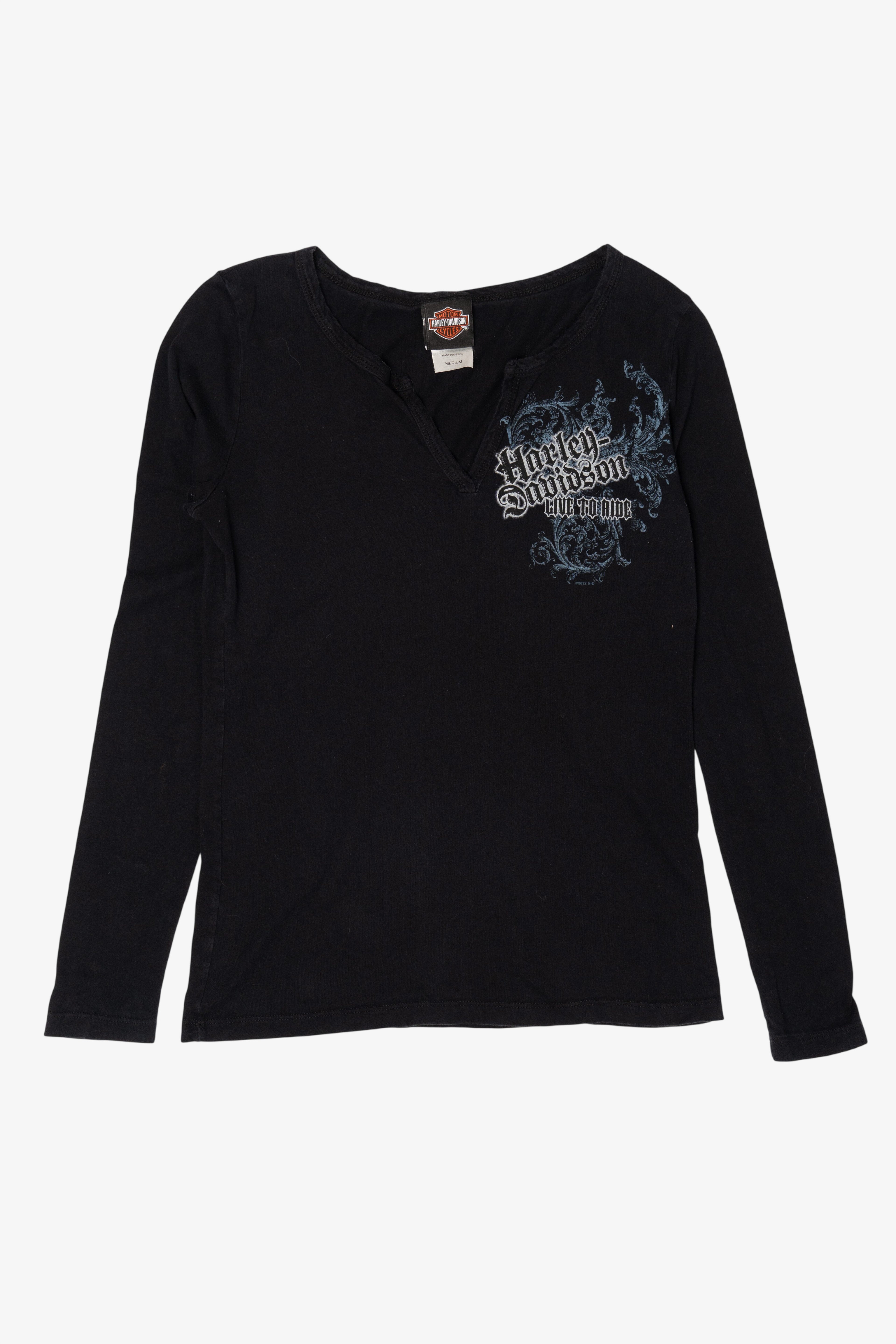 Black Harley Davidson Racine Wisconsin Long Sleeve T-Shirt (2010s)
