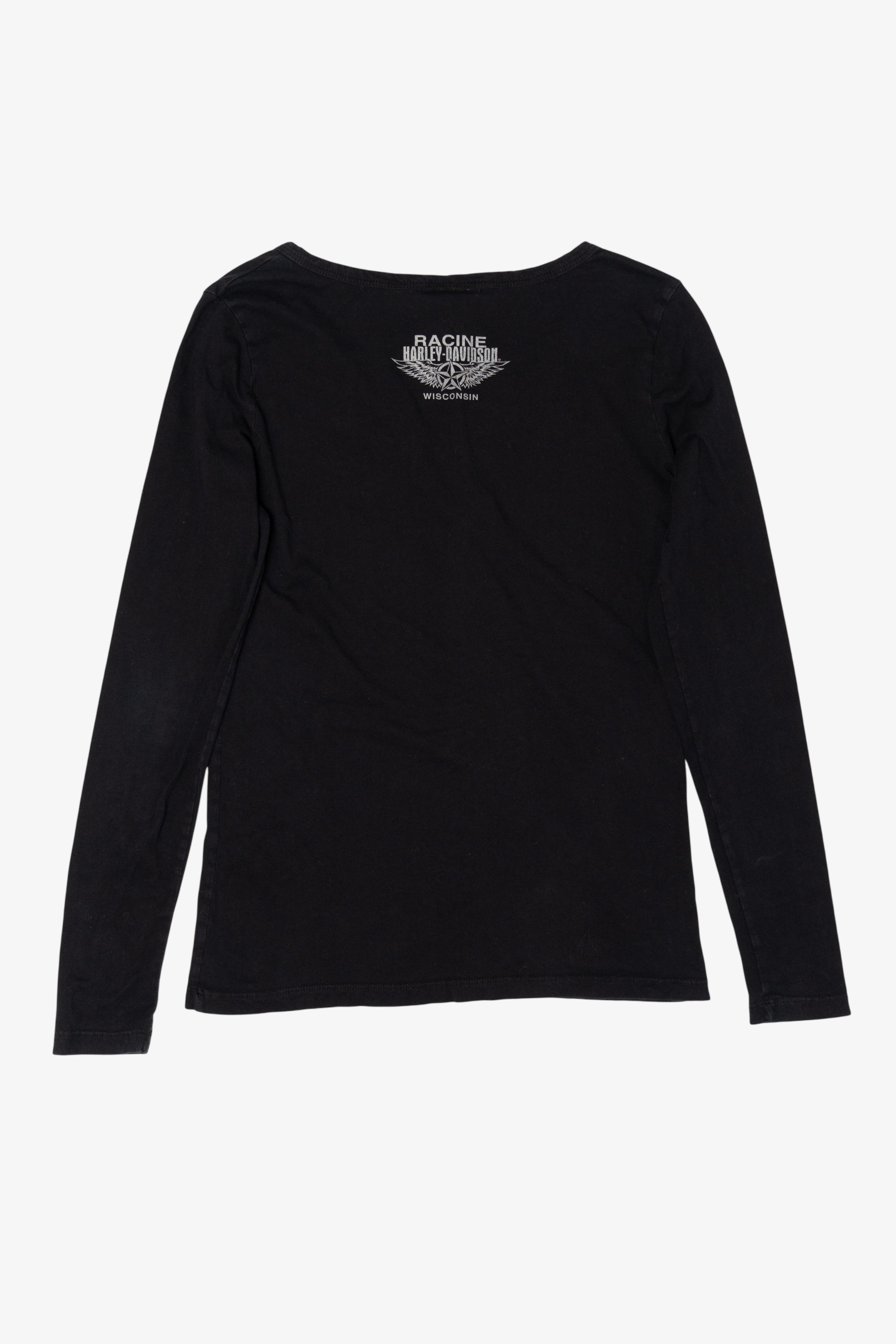 Black Harley Davidson Racine Wisconsin Long Sleeve T-Shirt (2010s)