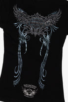 Black Harley Davidson San Jancinto Pasadena Texas T-Shirt (2000s)
