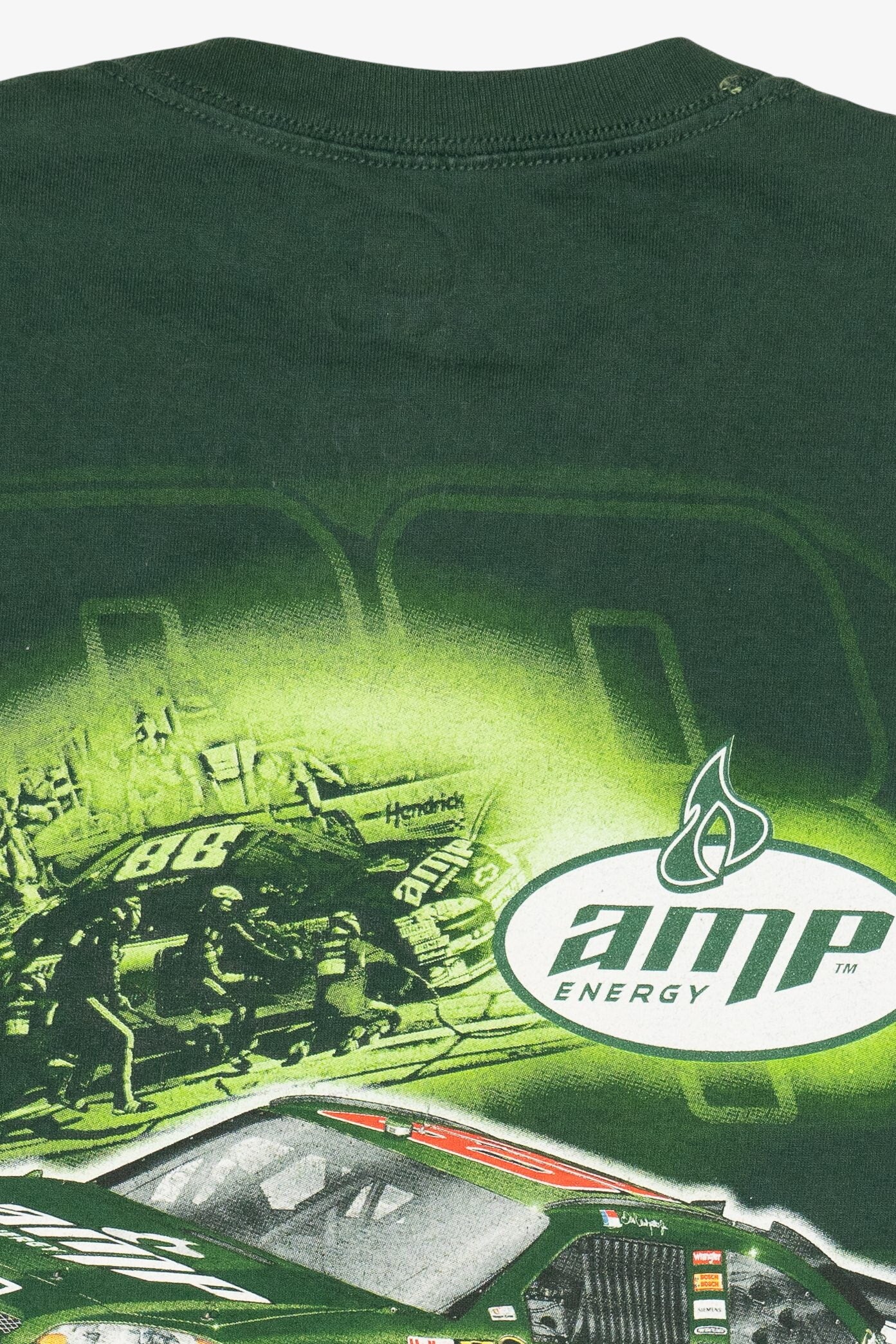 NASCAR Dale Jr. #88 Amp Energy Front/Back Print Racing T-Shirt (2010s)