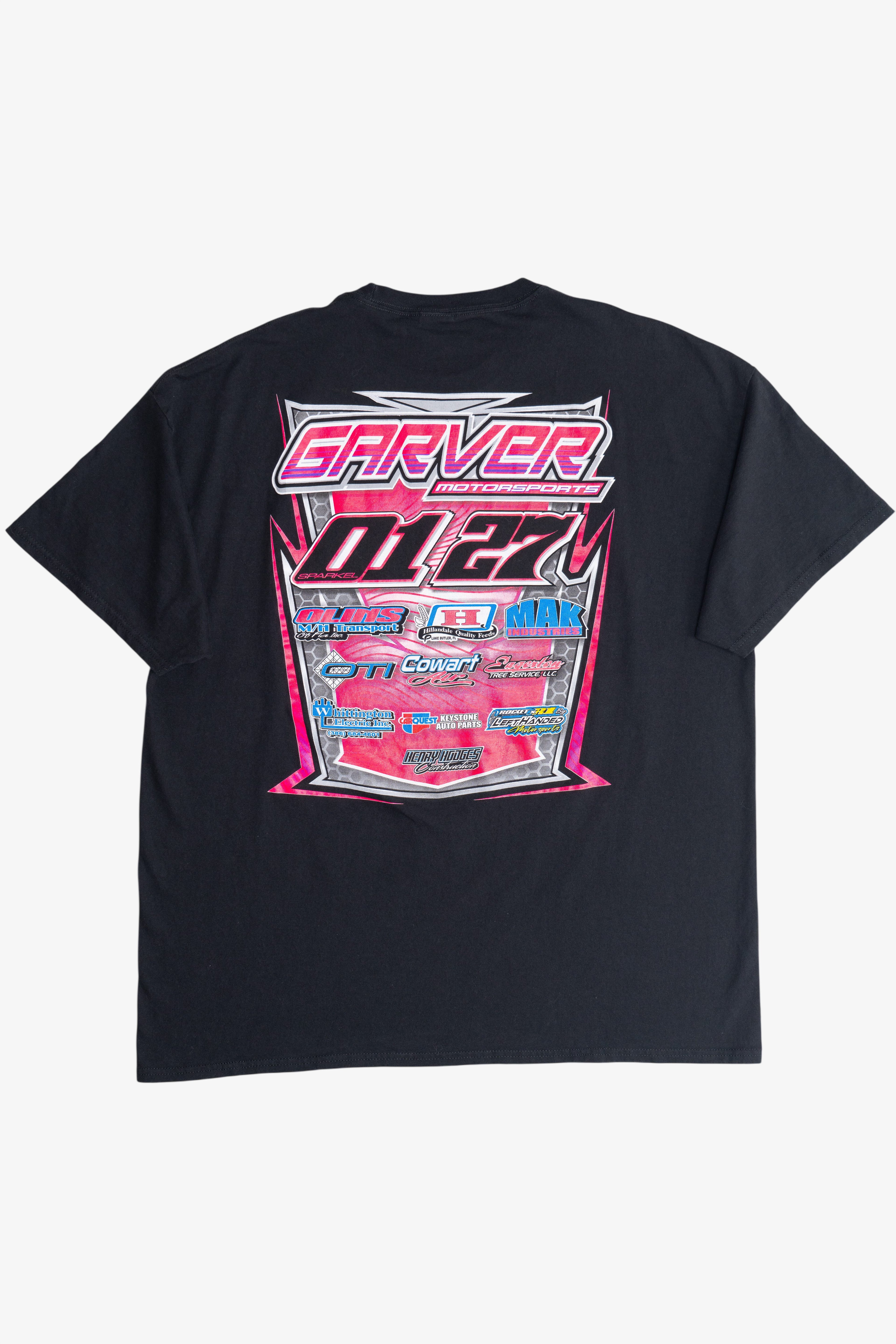 Jason Garver Motorsports #01 Starke Florida Racing Front/Back Print T-Shirt (2020s)