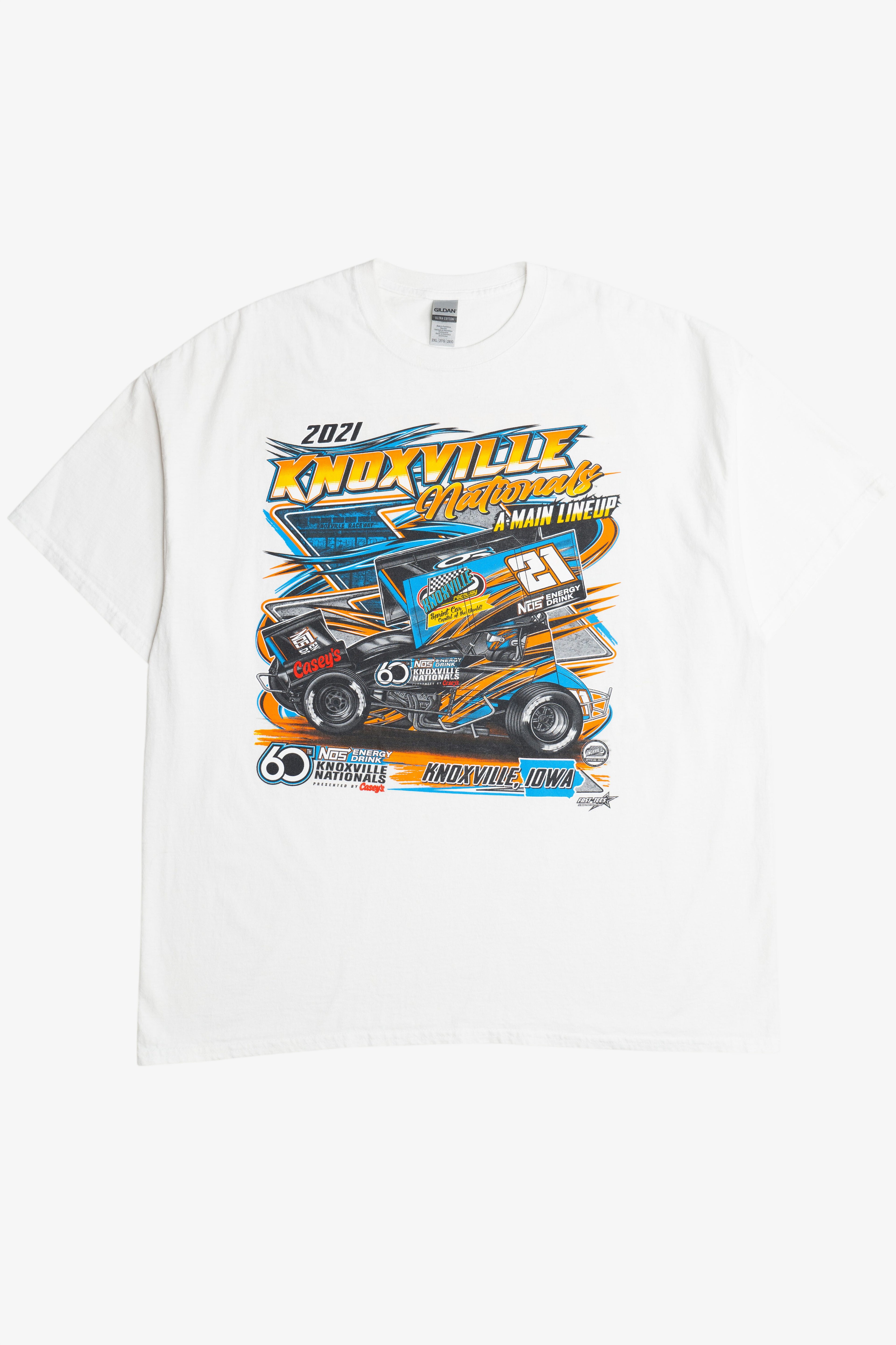 2021 Knoxville Motorsports A-Main Lineup Racing T-Shirt (2020s)