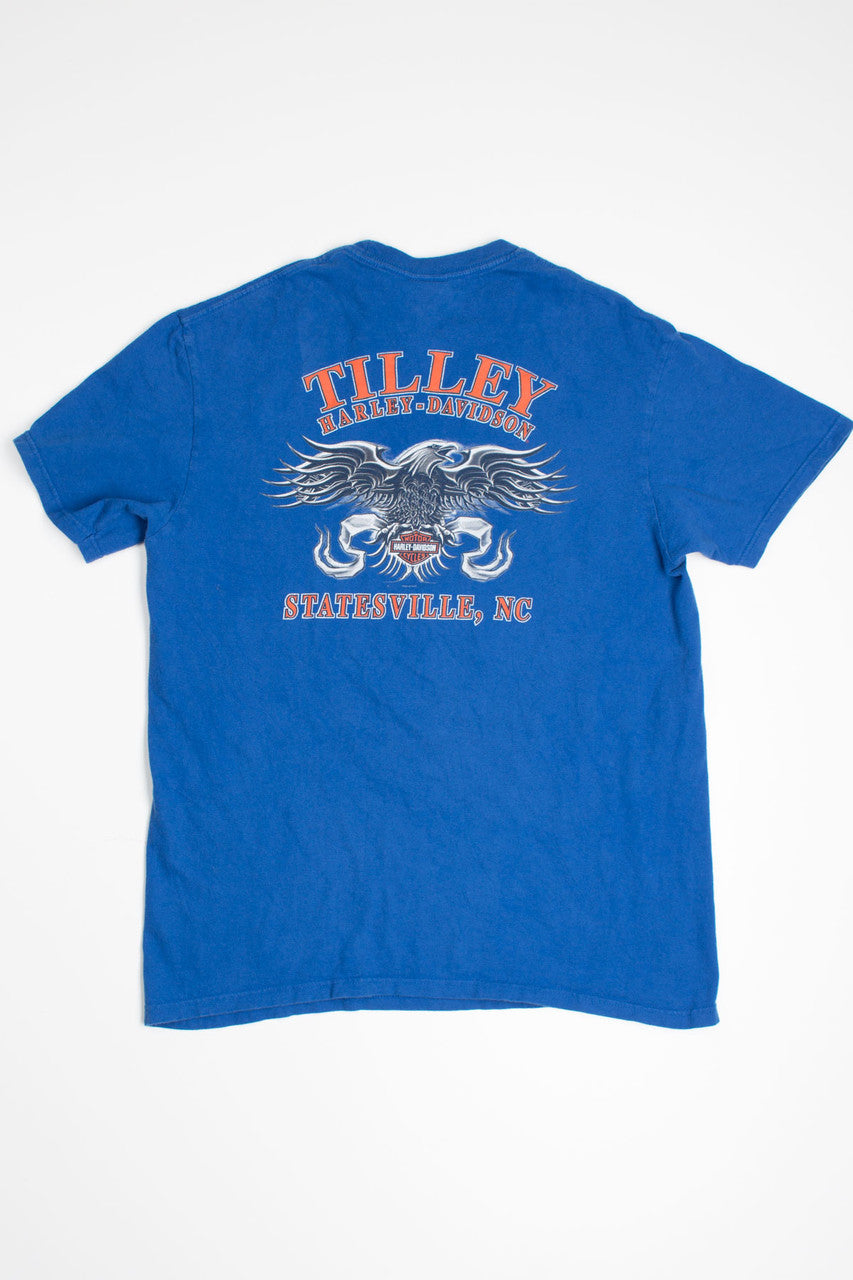 Blue Harley Davidson Motorcycle Tee