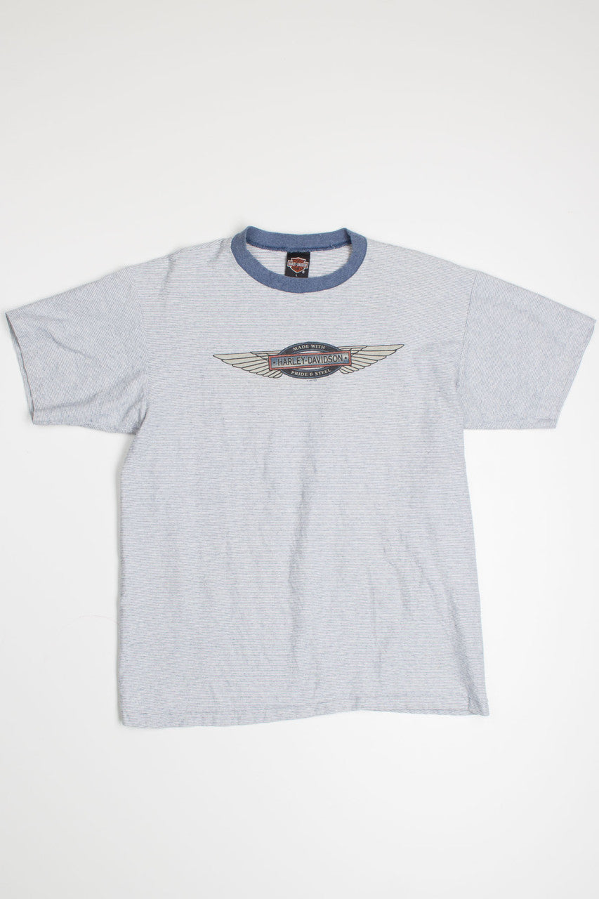90s Striped Harley Davidson Tee