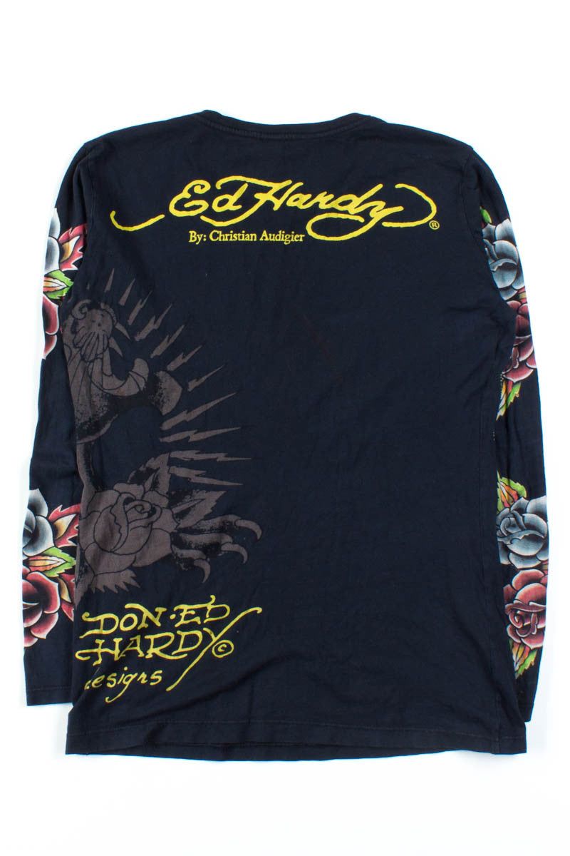 Ed Hardy Panther Long Sleeve Tee