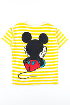 Yellow Striped Mickey T-Shirt