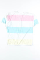 Pastel Striped Henley T-Shirt
