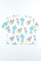 Cartoon Cacti Elastic T-Shirt