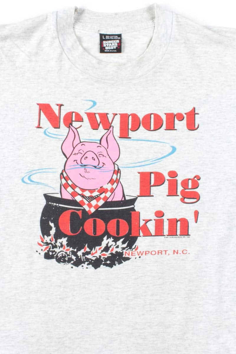 Newport Pig Cookin' Vintage T-Shirt