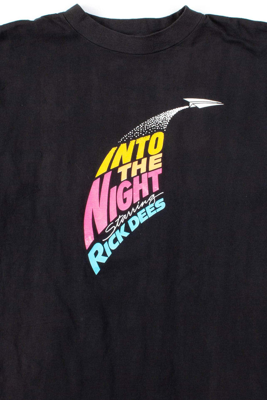 Into The Night Starring Rick Dees Vintage T-Shirt (Single Stitch)