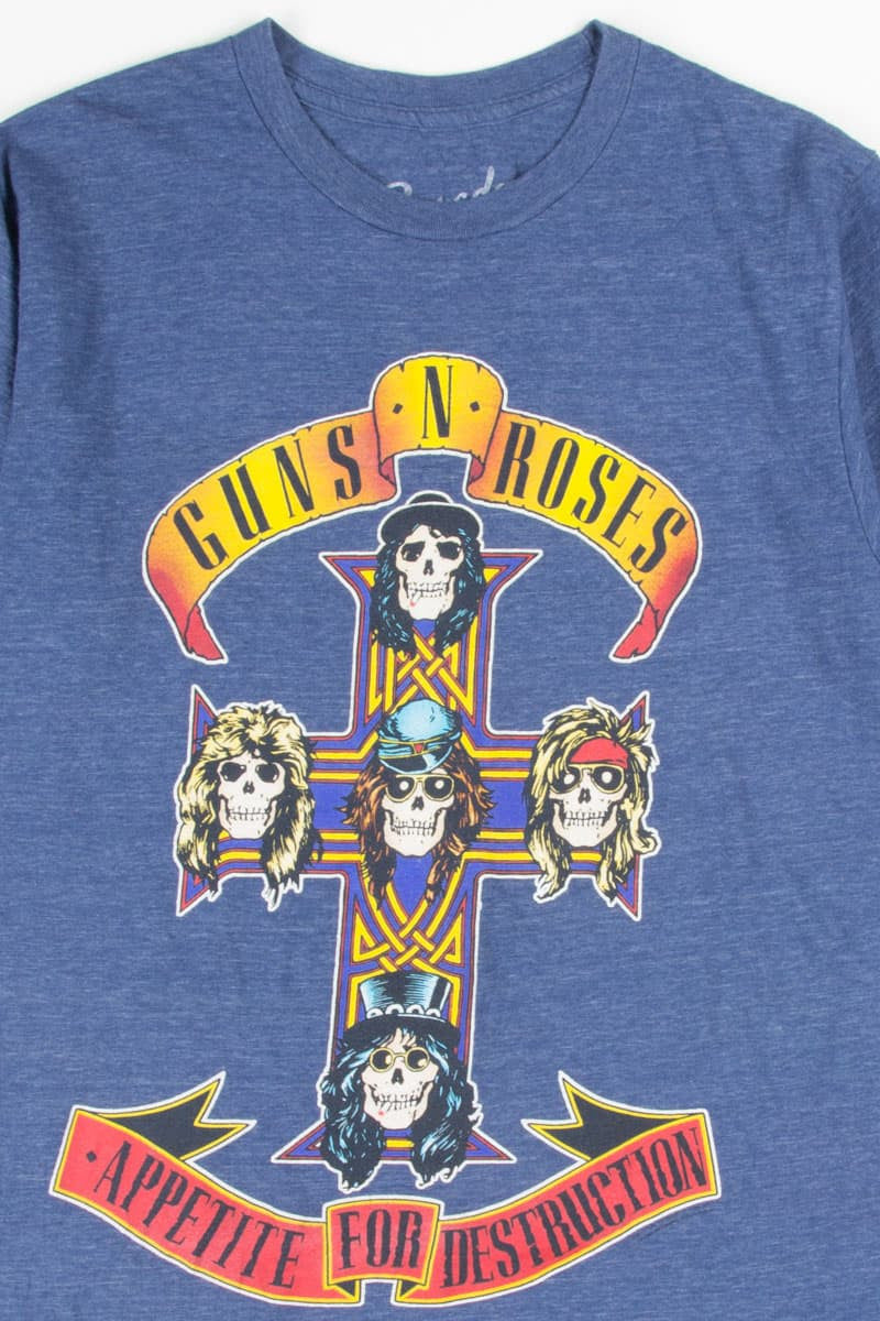 Blue Guns n Roses Appetite for Destruction T-Shirt