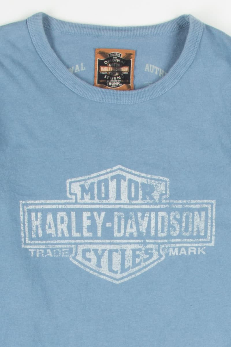 Blue Long Sleeve Harley-Davidson T-Shirt