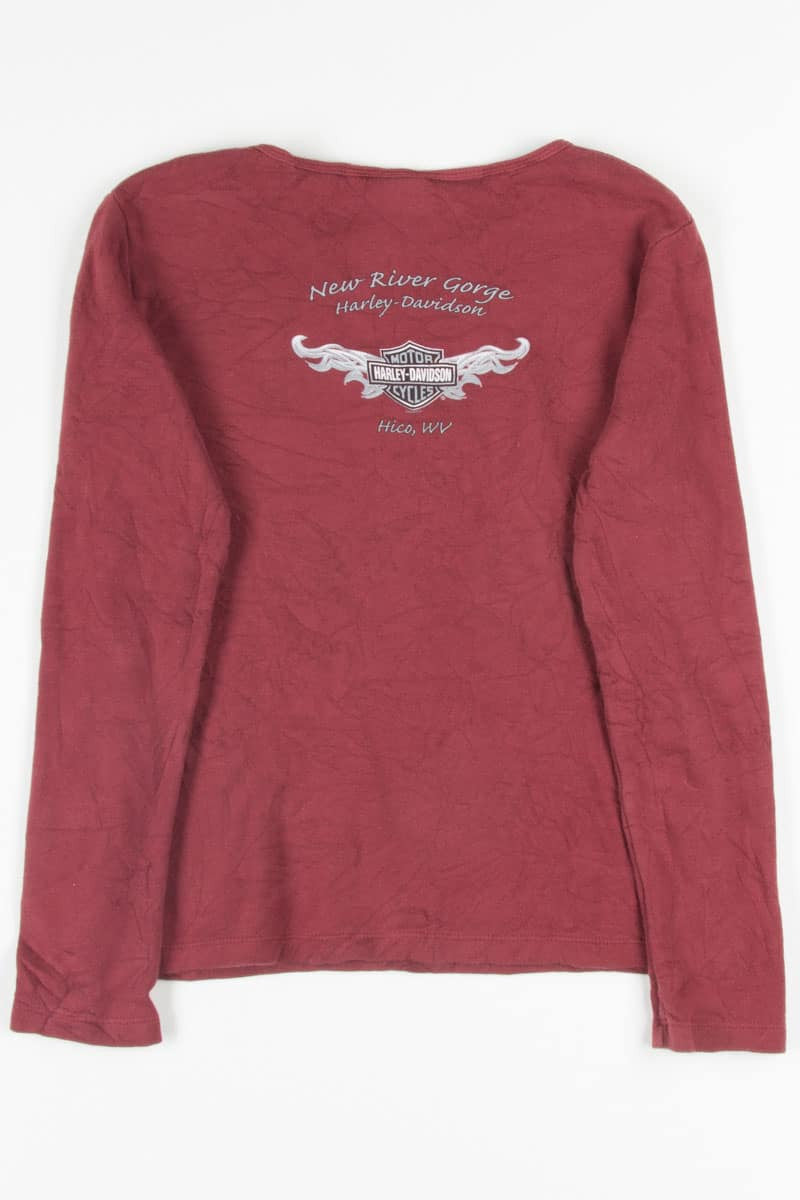 Velvet Detail Hico Harley-Davidson Long Sleeve T-Shirt