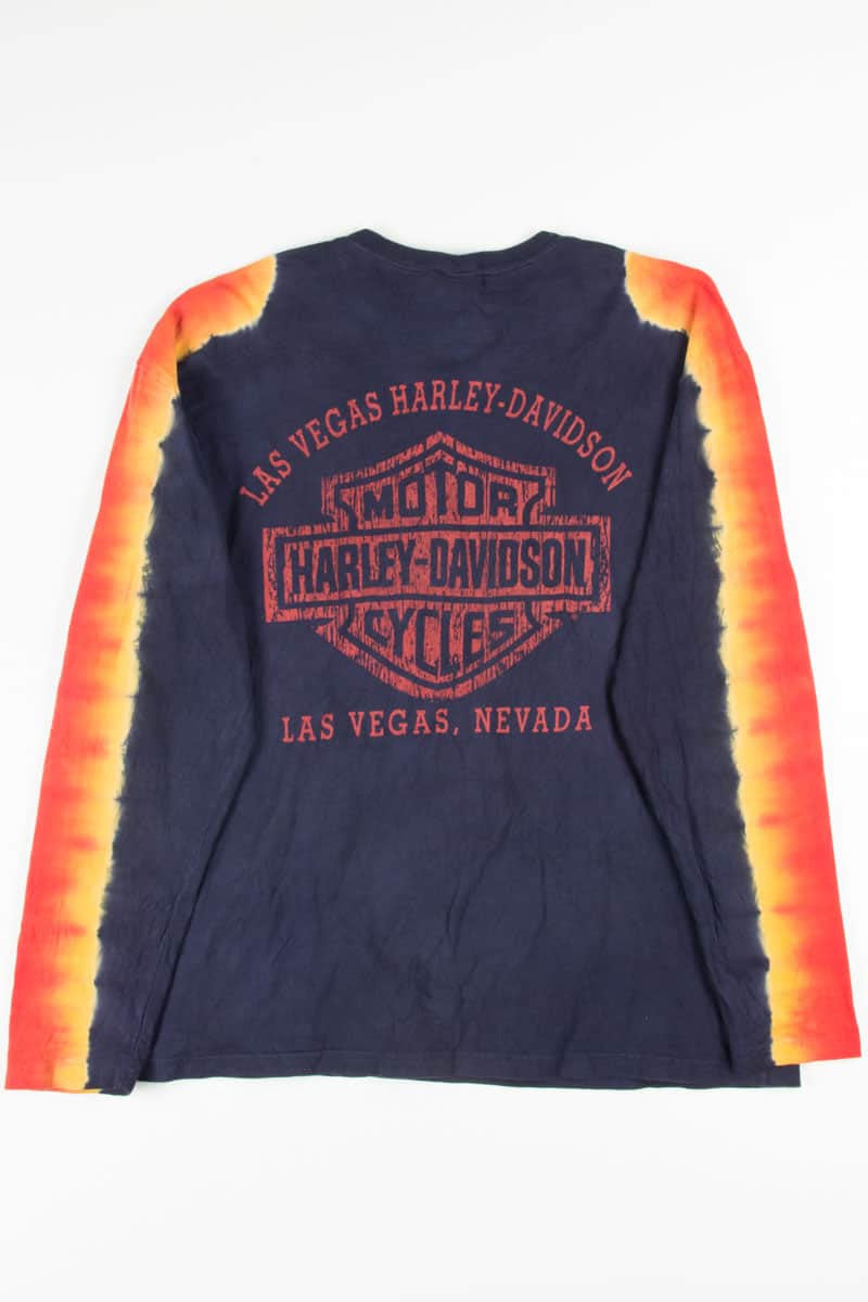 Flame Tie Dye Sleeves Las Vegas Harley-Davidson T-Shirt