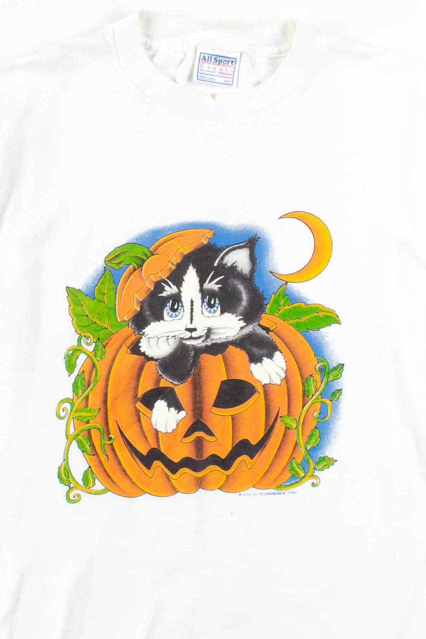 Kitten In A Pumpkin T-Shirt