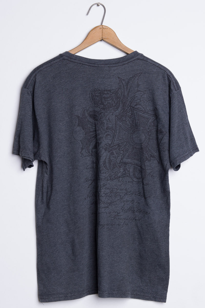 Faded Velvet Cheesy Pattern Tee
