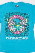 Illinois Neon Butterfuly T-Shirt (Single-Stitch)