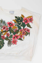 Glittered Floral Sleeveless T-Shirt