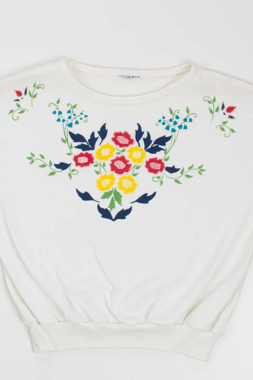Vintage Floral Motif Shirt