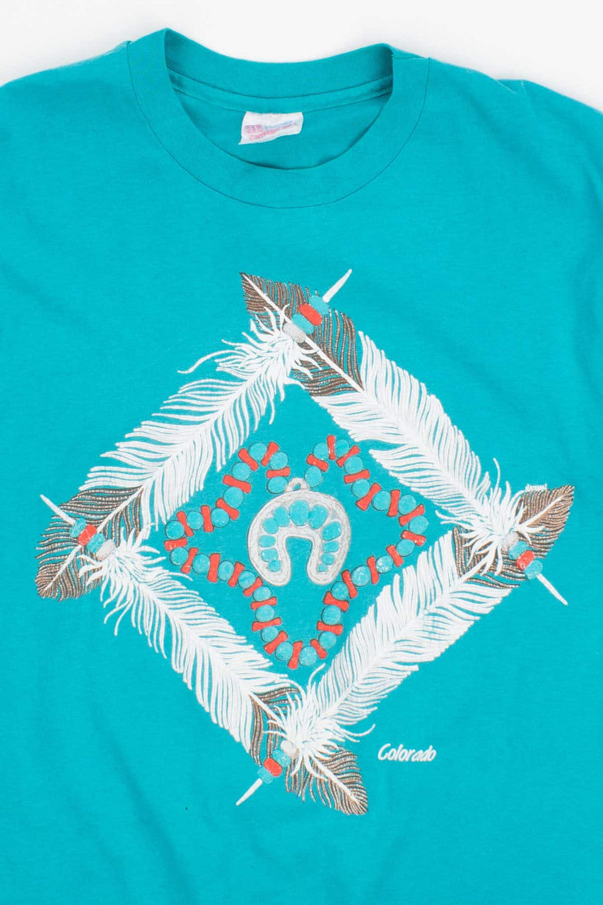 Colorado Turquoise Vintage T-Shirt (Single Stitch)