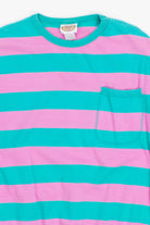 Turquoise and Purple Striped Vintage T-shirt