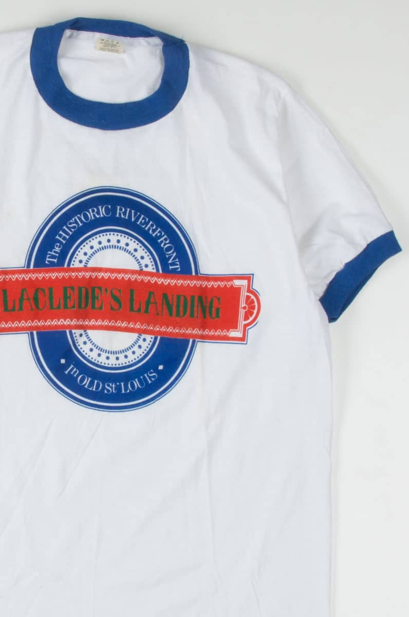 Laclede's Landing In Old St. Louis Vintage T-Shirt (Single Stitch) 2