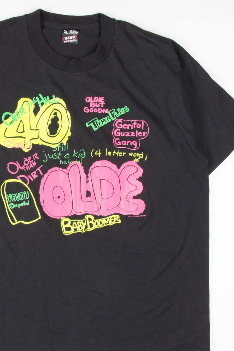 40 Over The Hill Vintage T-Shirt (Single Stitch)