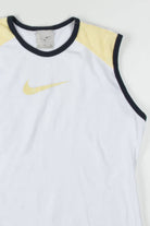 White & Yellow Nike Sleeveless Shirt