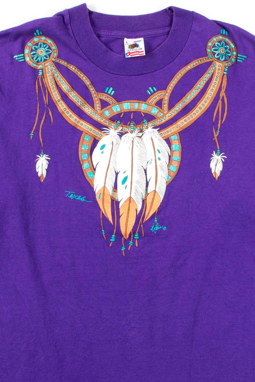 Texas Feathers T-Shirt (Single Stitch)