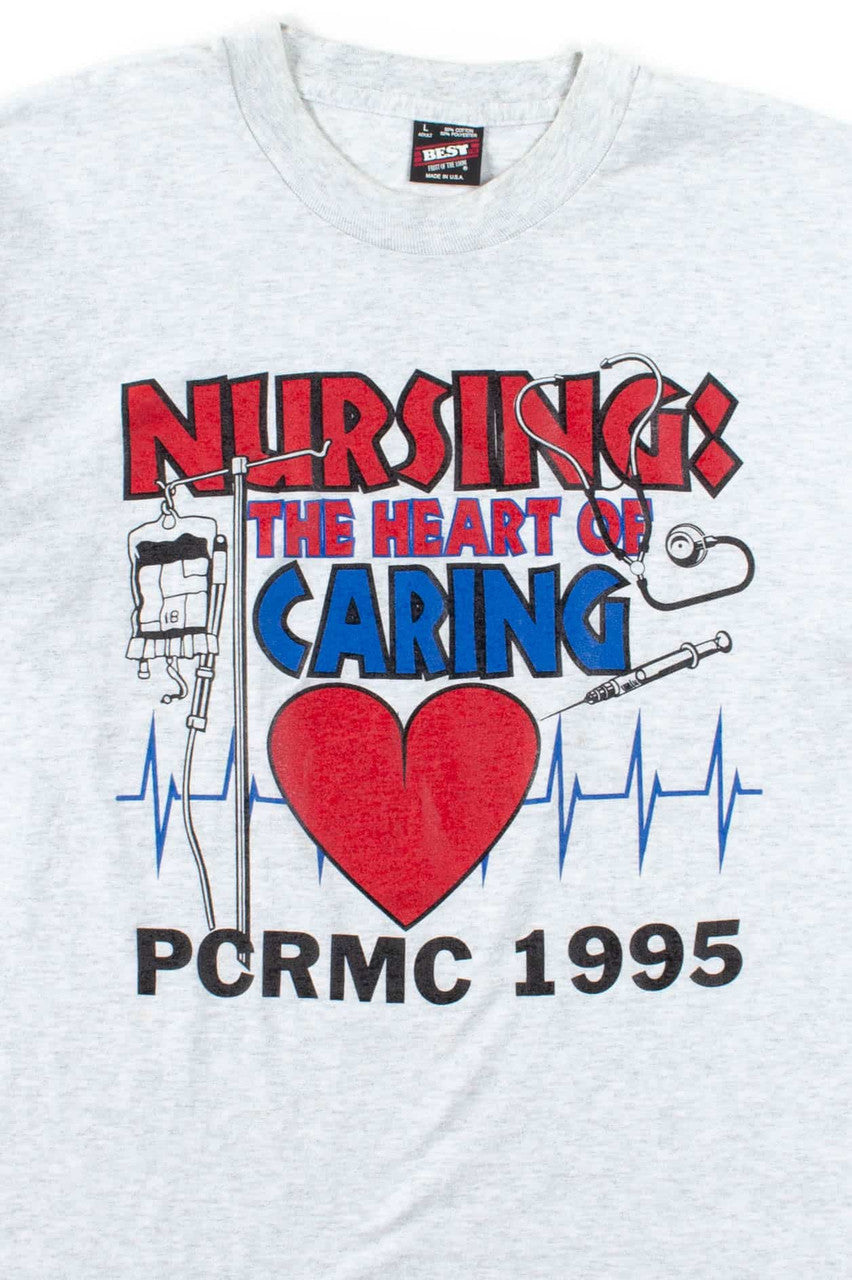 Nursing: The Heart of Caring T-Shirt (1995, Single Stitch)