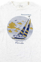 Pensacola Beach Sailboat T-Shirt (Single Stitch)