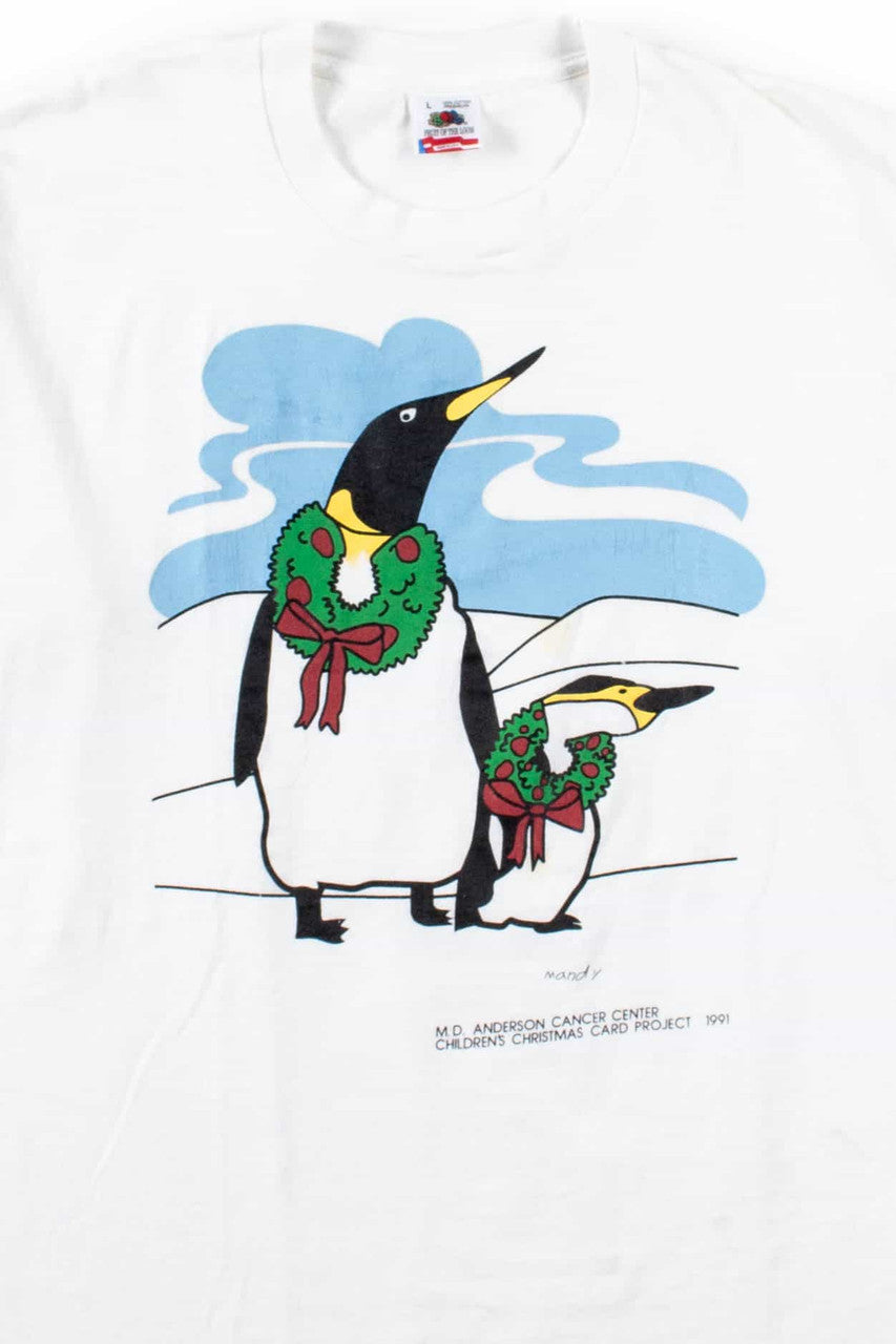 Christmas Penguins T-Shirt (1991, Single Stitch)