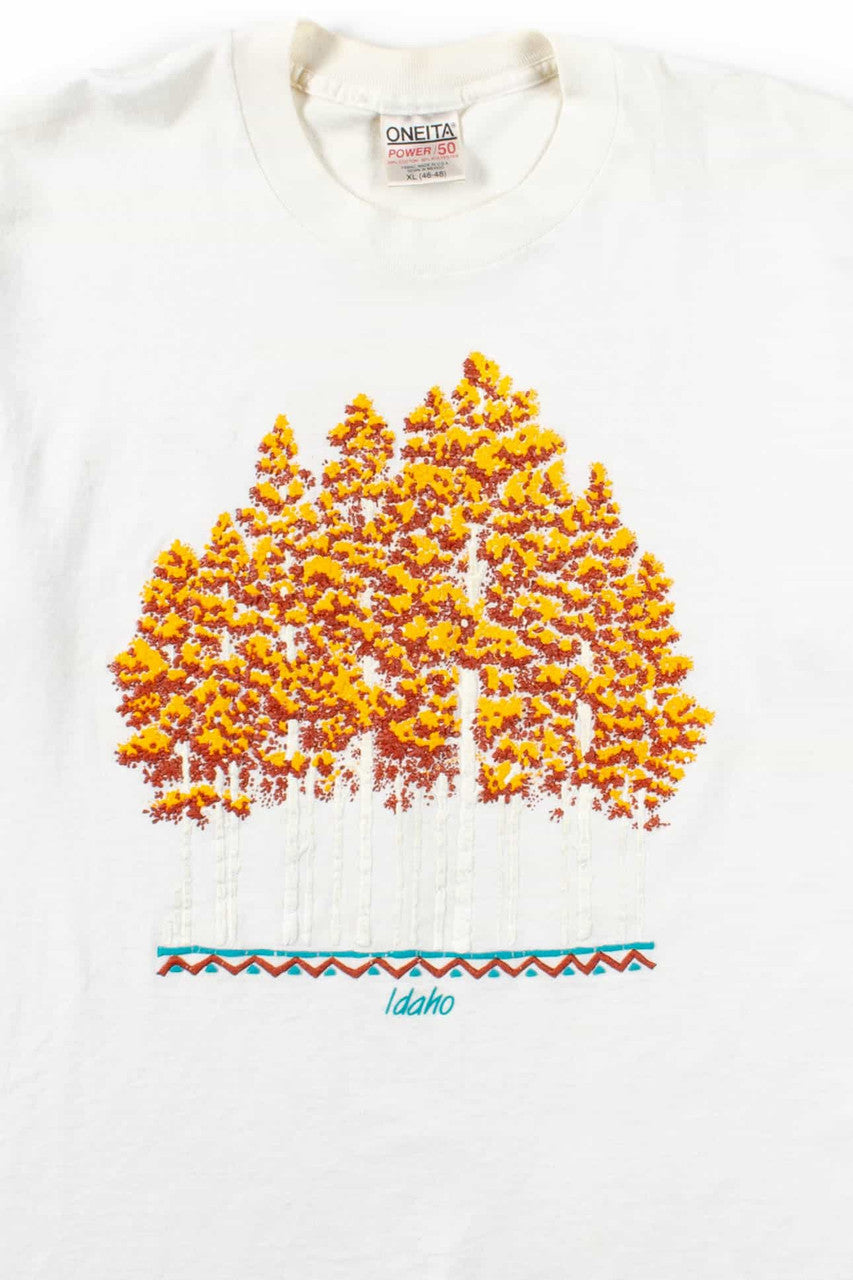 Idaho Autumn Trees T-Shirt (Single Stitch)