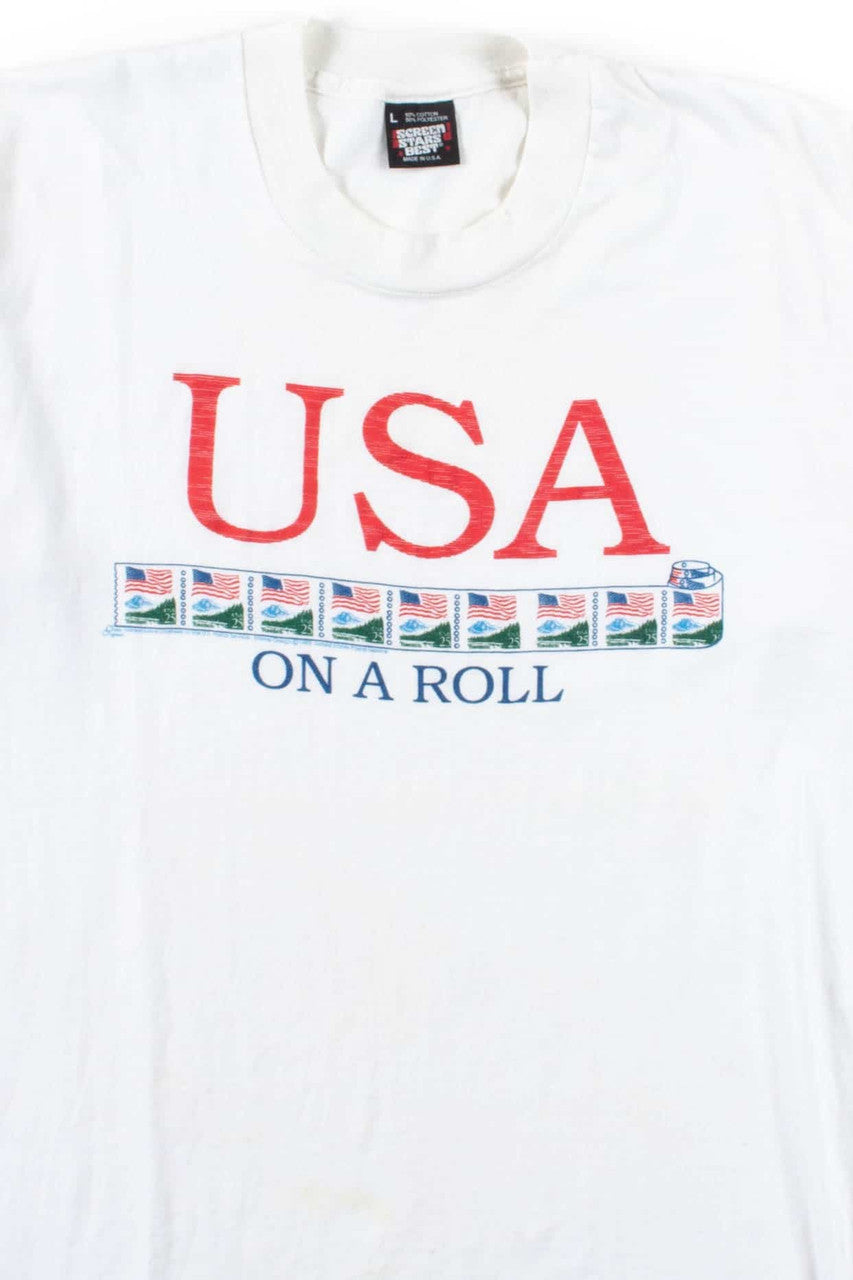 USA On A Roll T-Shirt (1988, Single Stitch)