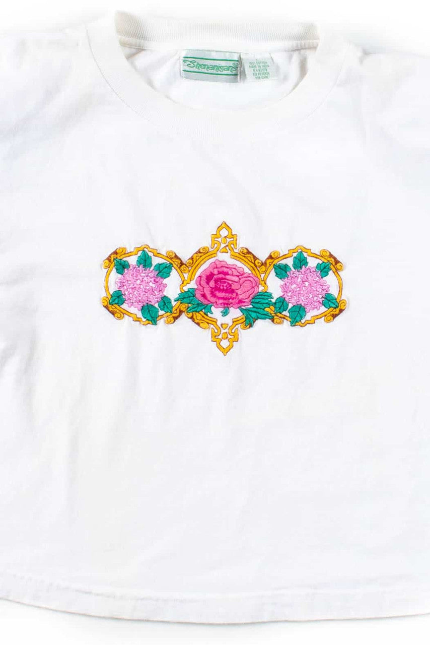 Floral Cropped T-Shirt