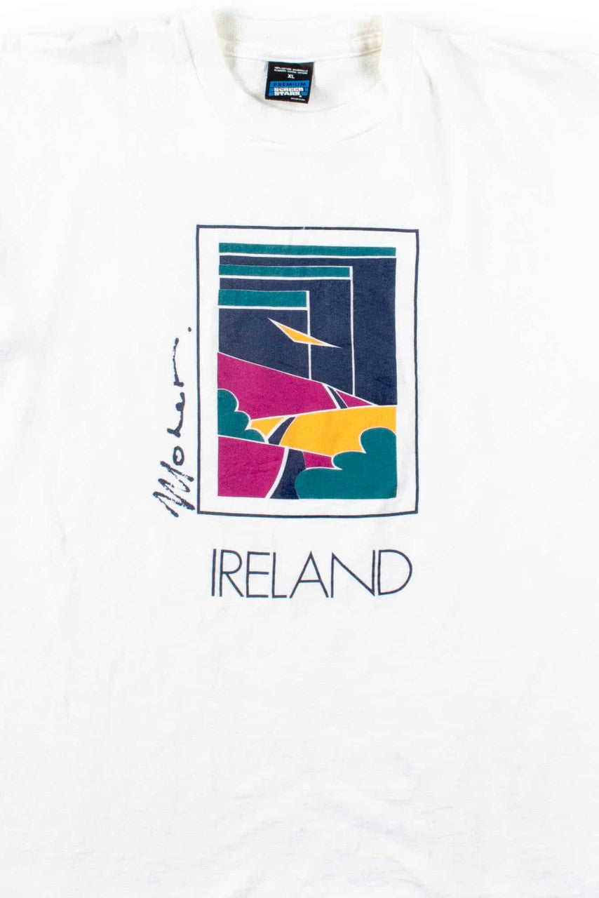 Ireland Abstract Painting T-Shirt (Single Stitch)