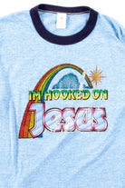Hooked On Jesus Tri-Blend T-Shirt (1970s, Single Stitch)