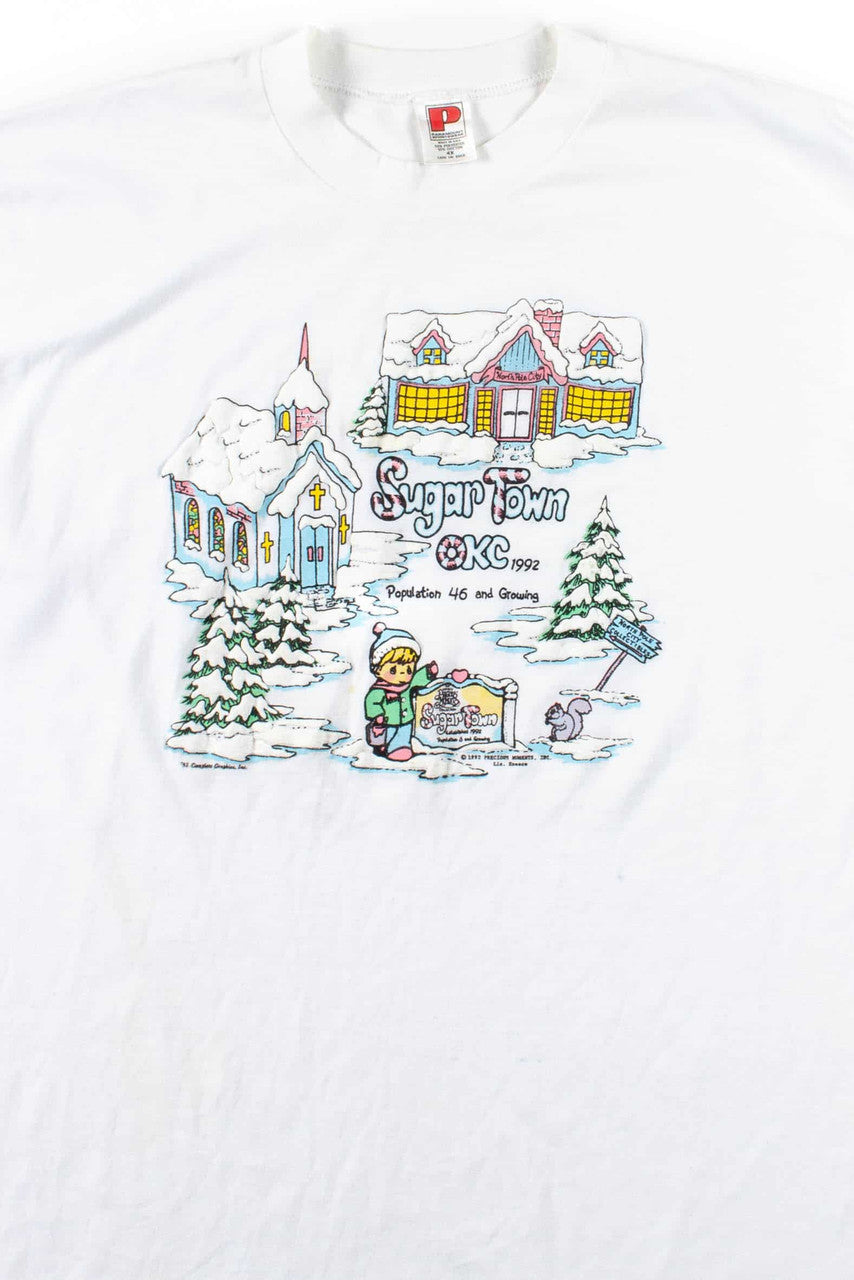 Oversized Sugar Town OKC T-Shirt (1992, Single Stitch)